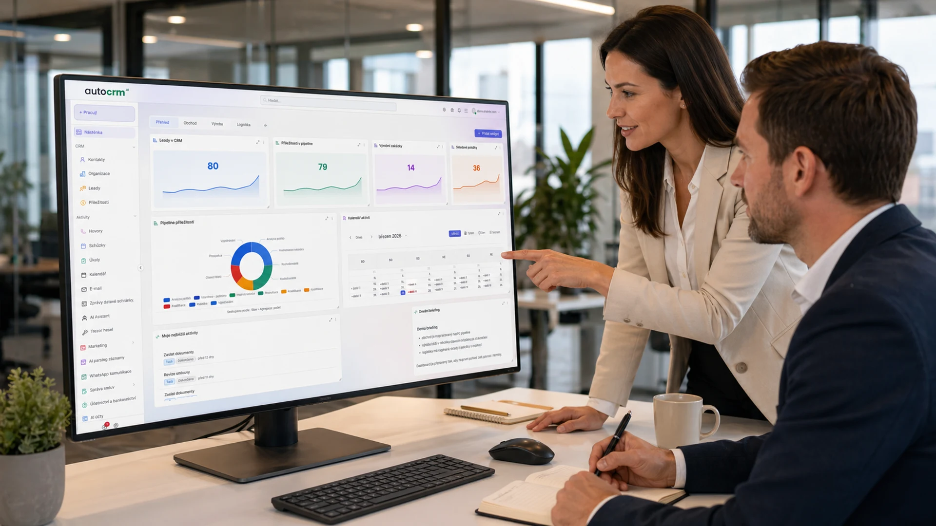 AutoCRM dashboard prehľad