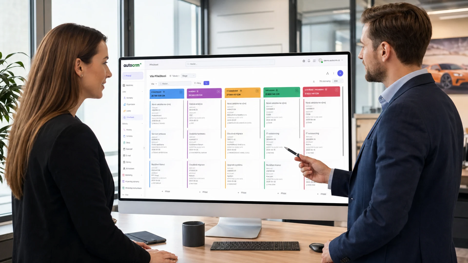AutoCRM dashboard prehľad