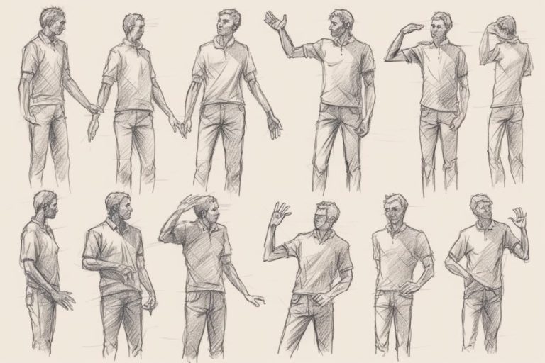 set of body gestures