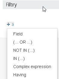 Nastavenie filtrov v AutoCRM zostavách